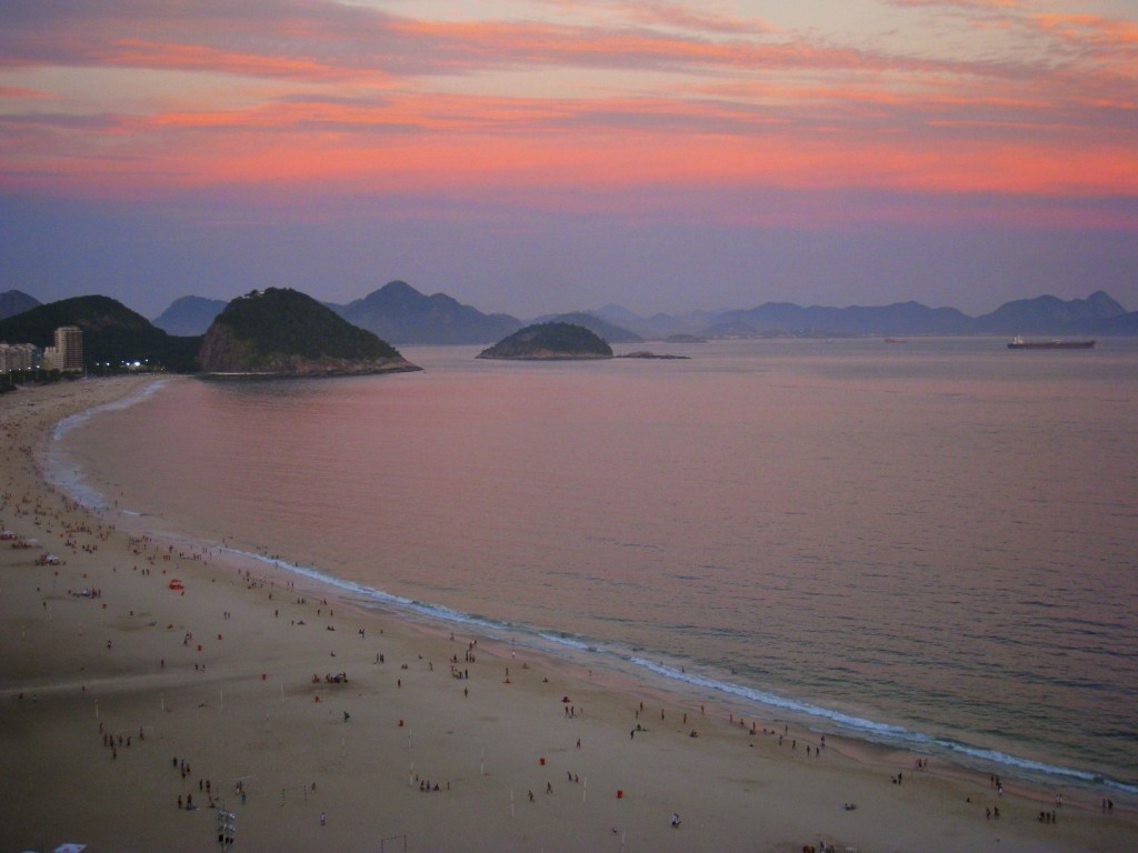 copacabana beach sunset