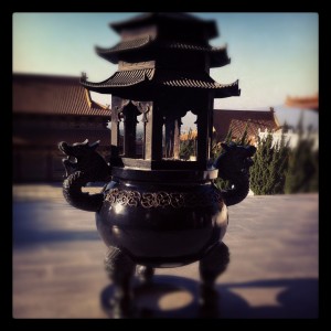 Incense burner at Hsi Lai Buddhist Temple